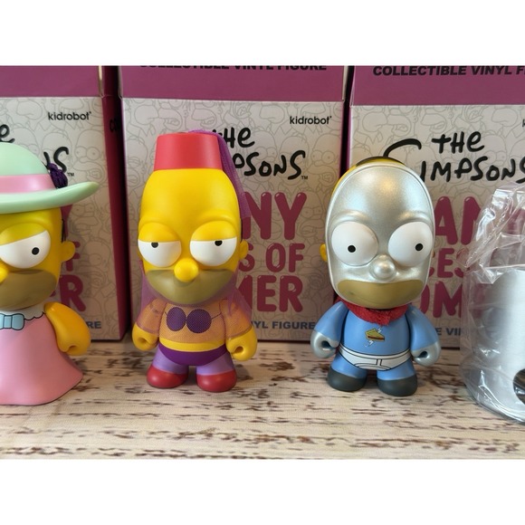 Lot Of 7 Kidrobot The Simpsons Many Faces Of Homer Collectible Vinyl Figures - Picture 3 of 9